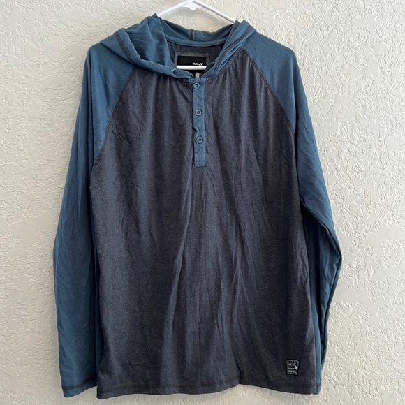 Hurley Other - Hurley Men’s long sleeve hooded shirt size L